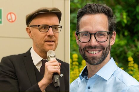 portrait photos of Prof. Karlsson and Prof. Kühnle