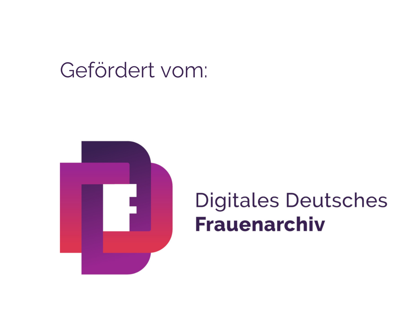 logo of Digitales Deutsches Frauenarchiv